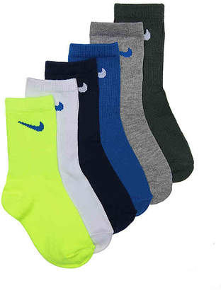 Nike Bright Performance Youth Crew Socks - 6 Pack - Boy's