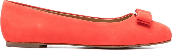 Ferragamo Logo-Plaque Ballerina Shoes