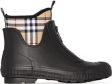 Thumbnail for your product : Burberry Vintage check neoprene and rubber rain boots