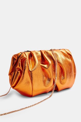Orange clutch bag topshop Clearance