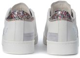 Thumbnail for your product : D.A.T.E Sneaker Twist Calf In White Leather With Multicolor Glitter
