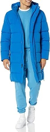 Amazon Essentials Men's Hooded Long Puffer Coat, Sage Green, 6X-Large Big Tall