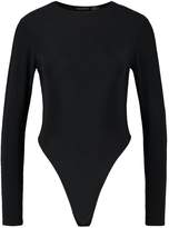 Thumbnail for your product : boohoo Round Neck Long Sleeve Thong Bodysuit