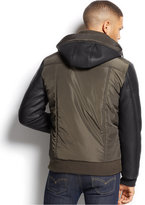 Thumbnail for your product : Sean John Olive Mixed-Media Puffer Jacket