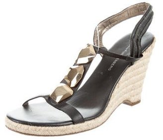 Diane von Furstenberg Embellished Wedge Sandals