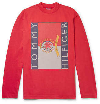 Vetements Tommy Hilfiger Oversized Printed Cotton-Jersey Sweatshirt