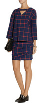 Thumbnail for your product : Thakoon Plaid wrap-effect stretch-twill skirt