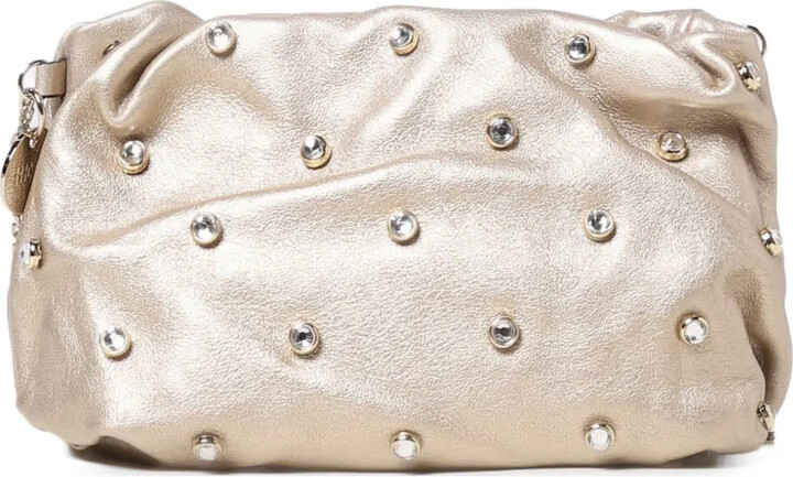 Red(V) Studded Chain Clutch Bag