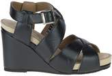 Hush Puppies Fintan Leather Wedge Sandals