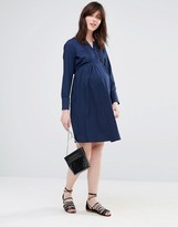 Thumbnail for your product : Mama Licious Mama.licious Mamalicious Skater Dress With Pleated Placket