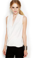 Thumbnail for your product : Vince Camuto Sleeveless Drape-Front Blouse