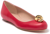 Thumbnail for your product : Alexander McQueen Skull Accent Leather Flat