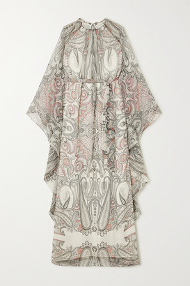 Etro Paisley-print Silk-chiffon Maxi Dress - Ivory