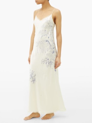 Carine Gilson Floral-print Silk-satin Slip Dress - White Print