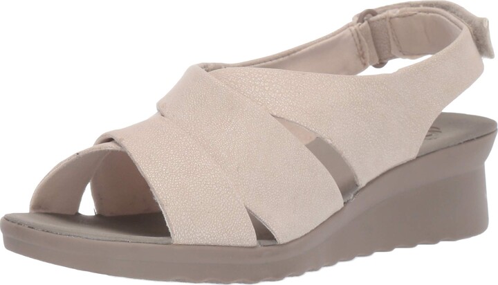 Clarks Wedge Heel Women's Beige Sandals | ShopStyle