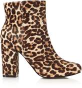 Thumbnail for your product : Charles David Studio Leopard Print Calf Hair Block Heel Booties