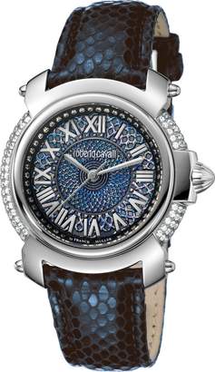 Roberto Cavalli Women's RV1L006L0016 /Purple Dial Leather Watch