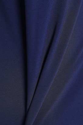 Reem Acra Asymmetric Draped Crepe Maxi Dress