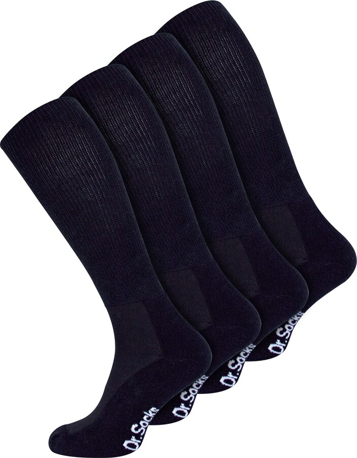 Dr.Socks Mens Knee High Diabetic Socks Extra Wide Loose Long Bamboo