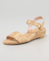 Thumbnail for your product : Stuart Weitzman St. Barth Cork Micro-Wedge Sandal