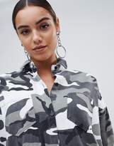 Thumbnail for your product : Missguided shirt dress in camo