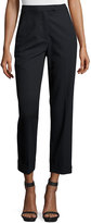 Thumbnail for your product : A.L.C. Benji Cropped High-Rise Pinstripe Pants, Navy