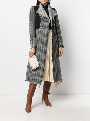 Tory Burch Double-Breasted Raw-Cut Coat