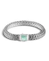Thumbnail for your product : John Hardy Classic Chain Silver Medium Reversible Bracelet with Black Sapphire and Emerald