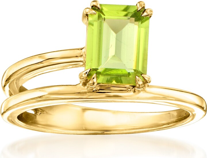 Ross-Simons Peridot Wrap Ring in 18kt Gold Over Sterling