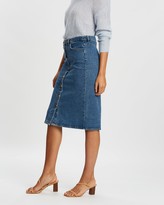 Thumbnail for your product : Sportscraft Women's Blue Denim skirts - Ramie Denim Button Skirt - Size One Size, 6 at The Iconic