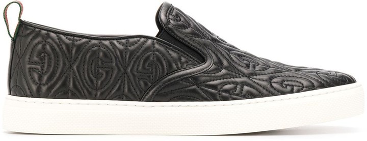 quilted slip on sneakers