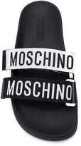 Thumbnail for your product : Moschino logo strap slides