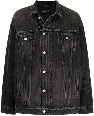 black jean jacket distressed