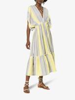 Thumbnail for your product : Lemlem Amira plunge neck tiered dress