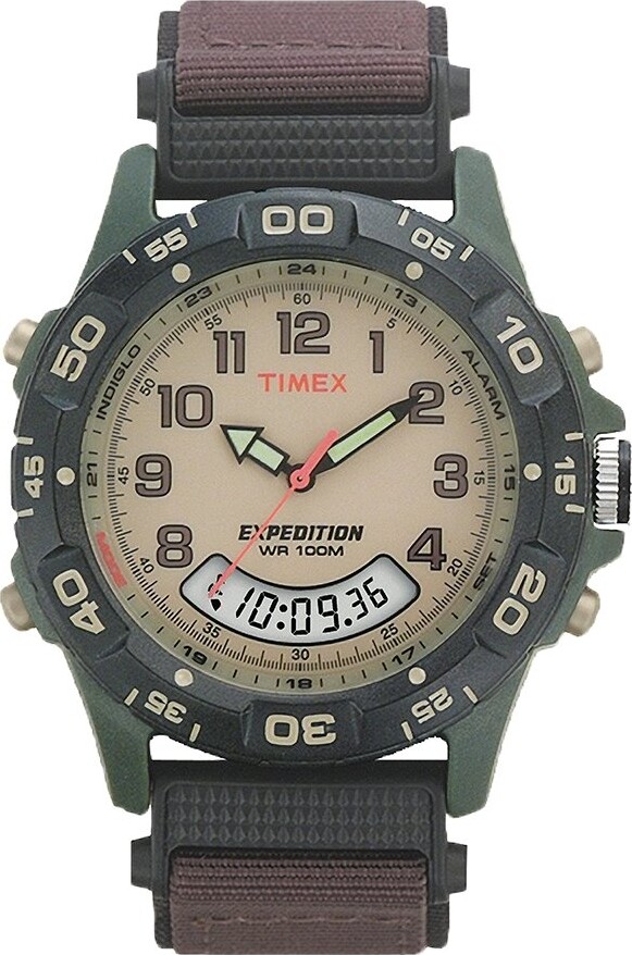 Timex Men's T45181 Expedition Resin Combo Brown/Green Nylon Strap Watch