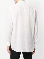 Thumbnail for your product : Saint Laurent semi-sheer ribbed plastron shirt