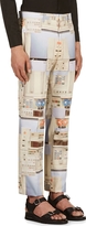 Thumbnail for your product : Givenchy Grey & Blue Radio Print Trousers