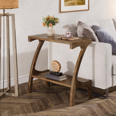 Millwood Pines 2-tier Solid Wood End Table Sofa Side Table