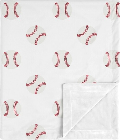 Sweet Jojo Designs SweetJojoDesignsBoyBabySecurityBlanketBaseballPatchRedandWhite
