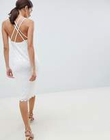 Thumbnail for your product : City Goddess Scalloped Edge Lace Midi Dress