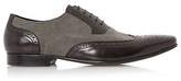 Thumbnail for your product : Dune Mens RAYMOND COMBO Canvas And Leather Brogue Shoe in Black Size UK 10