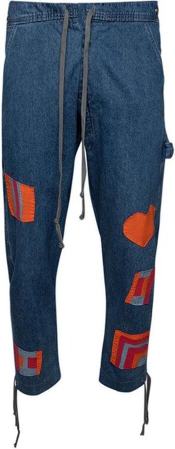 Greg Lauren Patch Work Drawstring Jeans