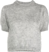 Thumbnail for your product : P.A.R.O.S.H. Short-Sleeve Mohair-Wool Jumper