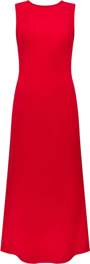 ANOTHER TOMORROW Cowl-Back Midi Dress