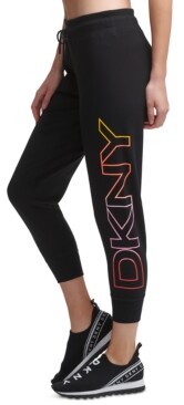 DKNY Sport Ombre Logo Cropped Jogger Pants