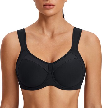 SYROKAN Sports Bras for Women High Impact Support Underwire Full