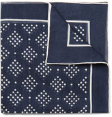 Thumbnail for your product : Drakes Printed Cotton and Silk-Blend Pocket Square
