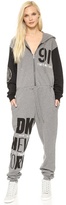 Thumbnail for your product : Opening Ceremony DKNY x Colorblocked Long Sleeve Hooded Jumpsuit