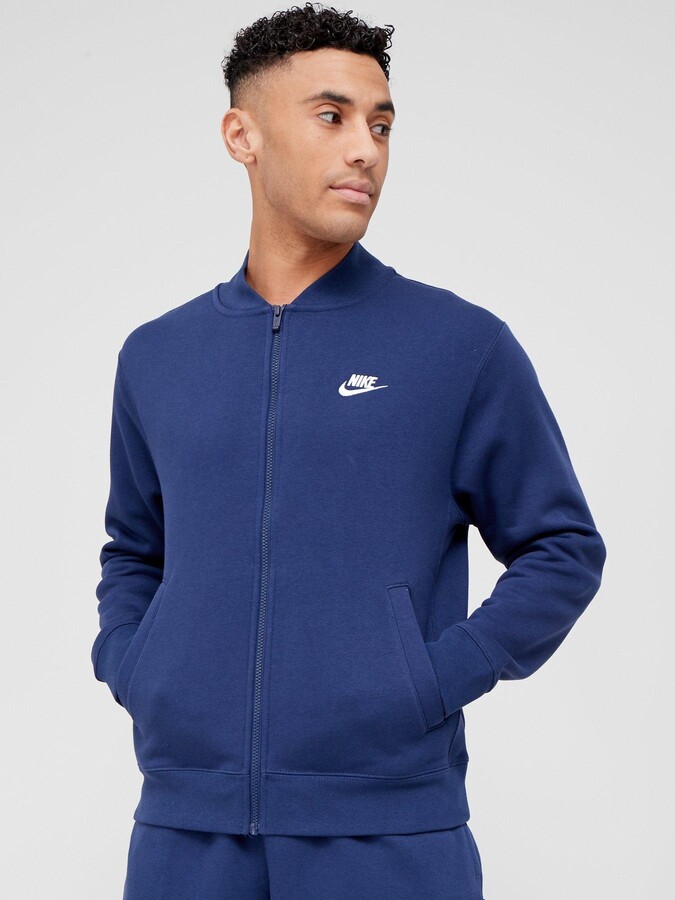 nike club fleece bomber jacket