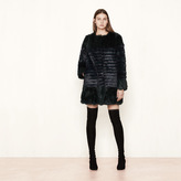 Thumbnail for your product : Maje Short striped fur coat